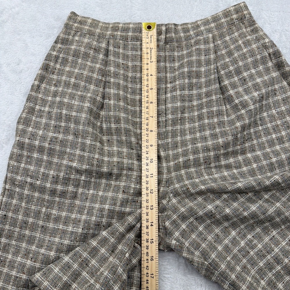 VTG HUNT CLUB Shorts Sz 10 26x8 Wool Tweed Knit Pleated Golf Tall Academia Lined - Picture 7 of 9